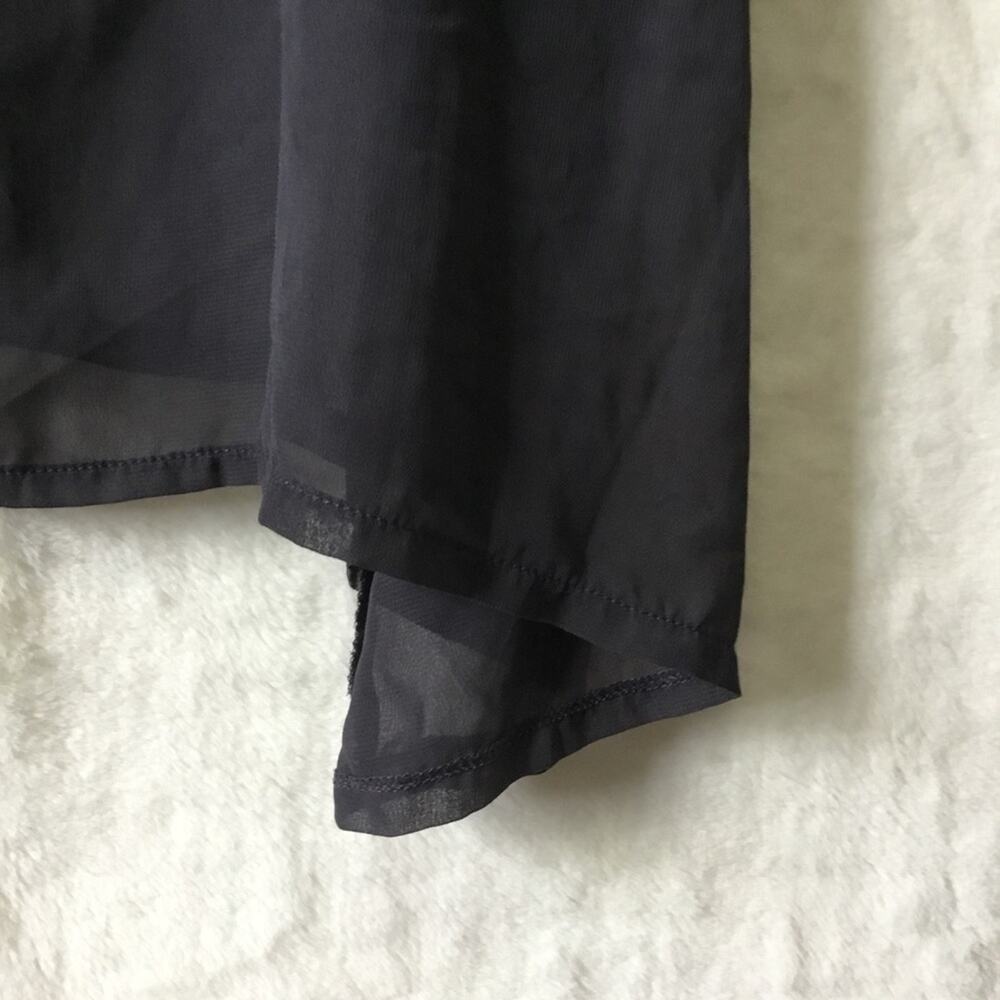 Marseille Gray Sheer Asymmetrical Hem Tunic - Picture 16 of 16